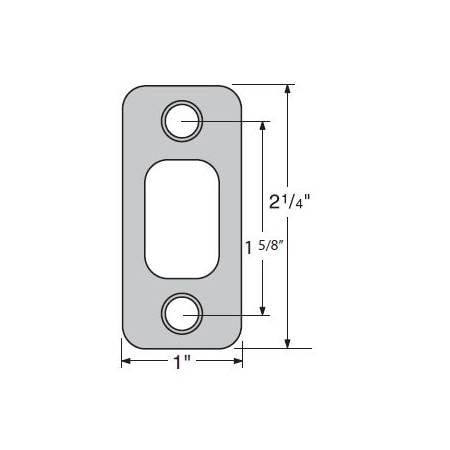 Kwikset Radius Corner Deadbolt Strike 1" x 2-1/4 85063-008
