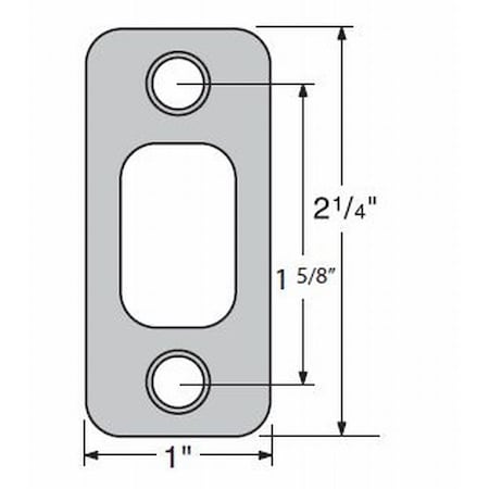 Kwikset Radius Corner Deadbolt Strike 1" x 2-1/4 85063-013