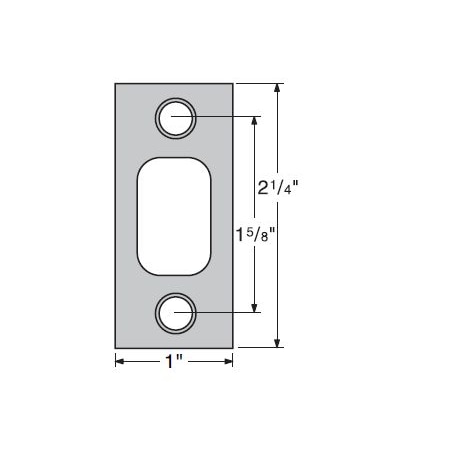 Kwikset Radius Corner Deadbolt Strike 1" x 2-1/4 85072-003