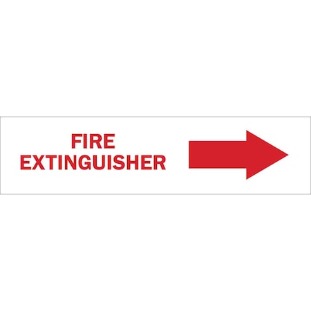 Brady Fire Extinguisher Sign, 3-1/2X14", FEXT, Thickness: 0.010" 85259