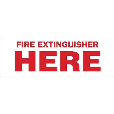 Brady Fire Extinguisher Sign, 3-1/2X10", ENG 85267