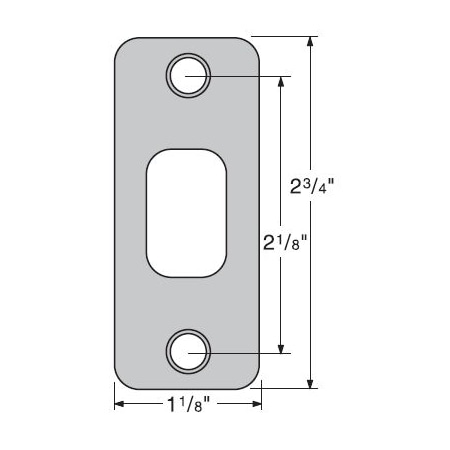 Kwikset Radius Corner Deadbolt Strike 1-1/8" x 2 85279-015