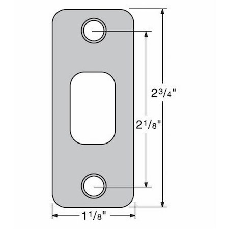 Kwikset Square Corner Deadbolt Strike 1-1/8" x 2 85279-003
