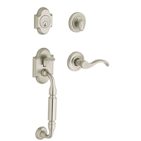 Baldwin Entry Handlesets Lifetime Satin Nickel 85305.056.RENT