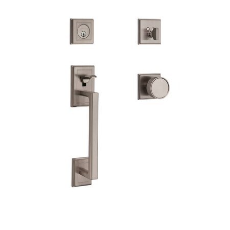 Baldwin 85310.ENTR Hollywood Hills Sectional Single Cylinder Door Handleset with, Satin Nickel