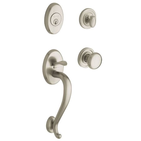 Baldwin Entry Handlesets Lifetime Satin Nickel 85315.056.ENTR