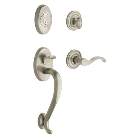 Baldwin Entry Handlesets Lifetime Satin Nickel 85315.056.RENT