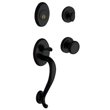 Baldwin Entry Handlesets Satin Black 85315.190.ENTR