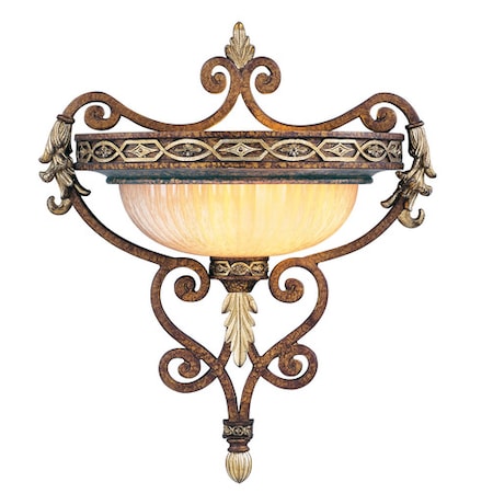Livex Lighting Seville 1 Light Palacial Bronze with Gilded Accents Wall Sconce 8531-64