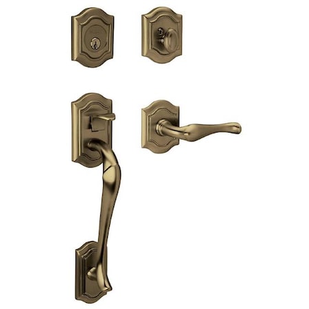 Baldwin Double Cylinder Handlesets Antique Brass 85327.050.RDBL