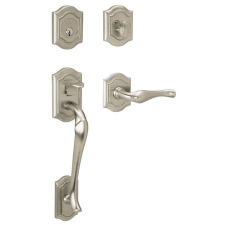 Baldwin Entry Handlesets Lifetime Satin Nickel 85327.056.RENT