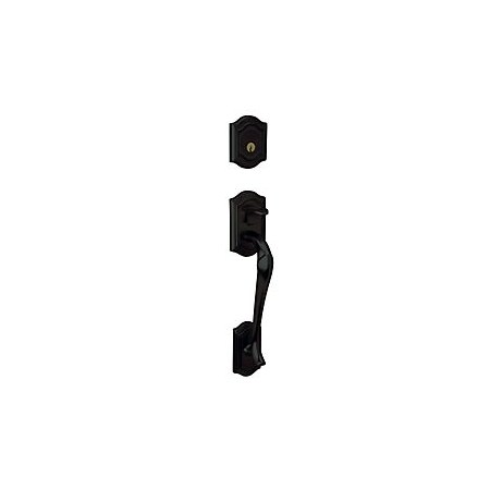 Baldwin Double Cylinder Handlesets Satin Black by Oil Rubbed Bronze 85327.190X102.RDBL