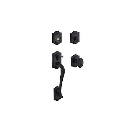 Baldwin Double Cylinder Entry Handlesets Distressed Oil Rubbed Bronze 85327.402.DBLC
