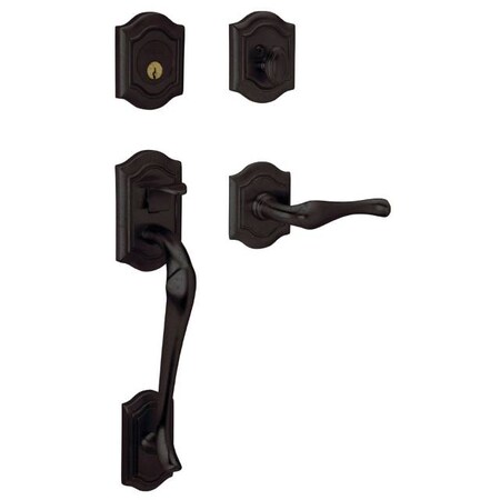 Baldwin Full Dummy Handlesets Distressed Oil Rubbed Bronze 85327.402.RFD