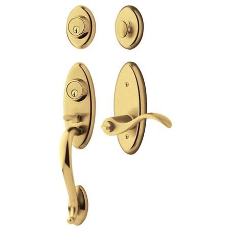Baldwin Full Dummy Handlesets Lifetime Brass 85345.003.2LFD