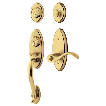 Baldwin Single Cylinder Entry Handlesets Lifetime Brass 85345.003.2RH