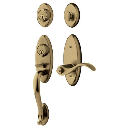 Baldwin Full Dummy Handlesets Antique Brass 85345.050.2LFD