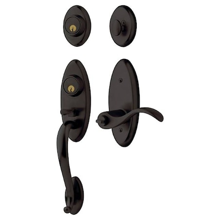Baldwin Double Cylinder Entry Handlesets Oil Rubbed Bronze 85345.102.2DCL