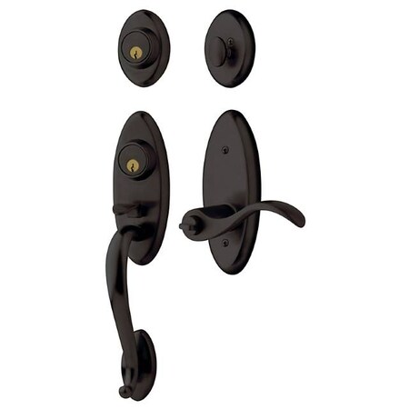 Baldwin Double Cylinder Entry Handlesets Oil Rubbed Bronze 85345.102.2DCR