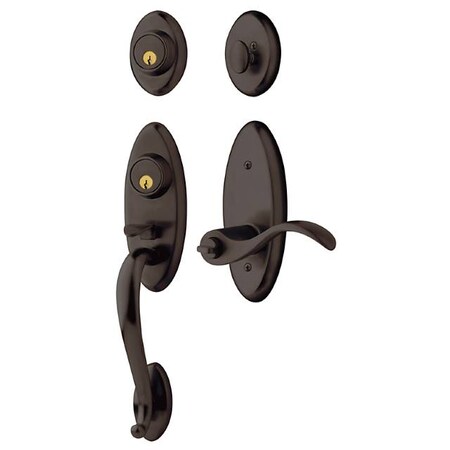 Baldwin Single Cylinder Entry Handlesets Venetian Bronze 85345.112.2LH