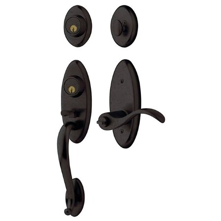 Baldwin Single Cylinder Entry Handlesets Distressed Oil Rubbed Bronze 85345.402.2RH