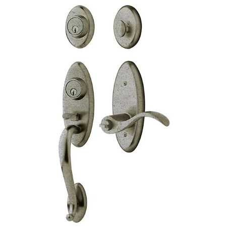 Baldwin Single Cylinder Entry Handlesets Distressed Antique Nickel 85345.452.2LH