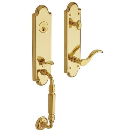 Baldwin Entry Handlesets Unlacquered Brass 85350.031.LENT