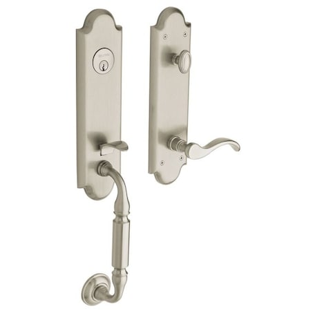 Baldwin Entry Handlesets Lifetime Satin Nickel 85350.056.RENT