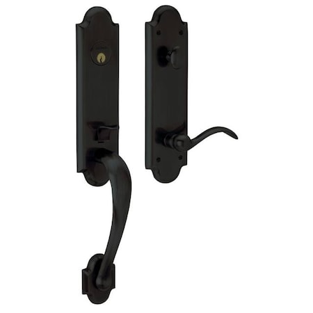 Baldwin Single Cylinder Handlesets Satin Black 85354.190.RENT