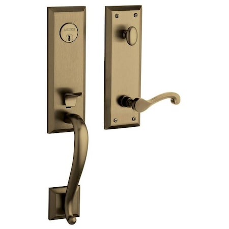 Baldwin Entry Handlesets Antique Brass 85355.050.RENT