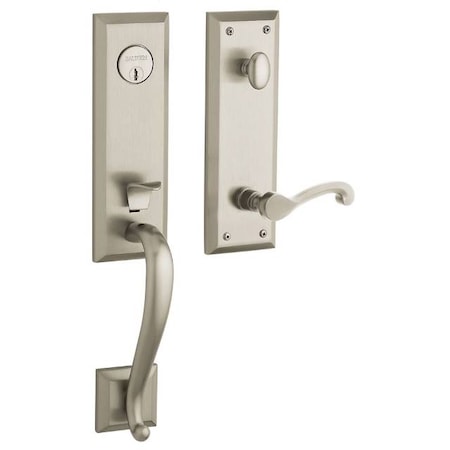Baldwin Entry Handlesets Lifetime Satin Nickel 85355.056.RENT
