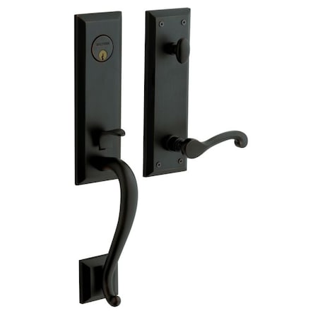 Baldwin Entry Handlesets Satin Black 85355.190.LENT