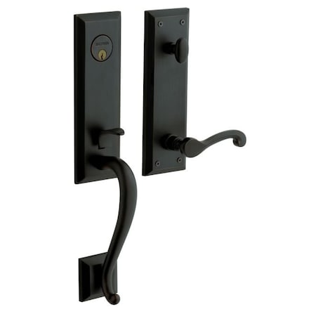 Baldwin Entry Handlesets Satin Black 85355.190.RENT