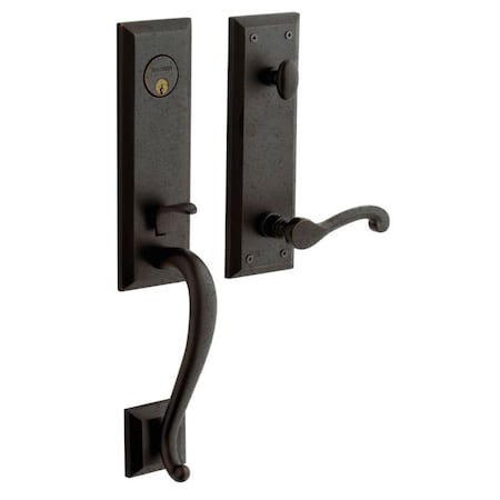 Baldwin Entry Handlesets Distressed Oil Rubbed Bronze 85355.402.LENT