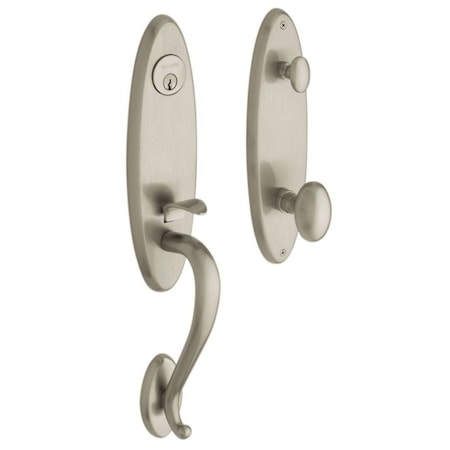 Baldwin Entry Handlesets Lifetime Satin Nickel 85360.056.ENTR