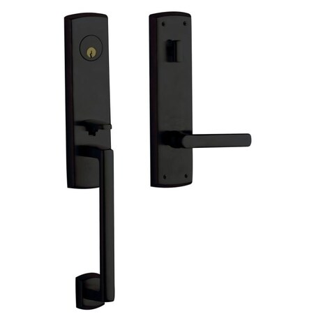 Baldwin Entry Handlesets Satin Black 85387.190.LENT