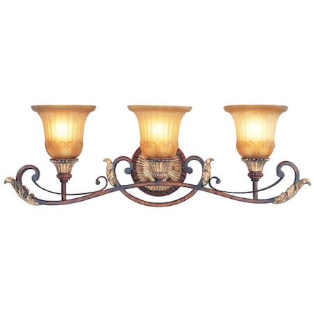 Livex Lighting Villa Verona 3 Light Verona Bronze with Aged Gold Leaf Bath Vanity 8553-63