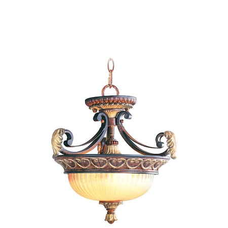 Livex Lighting Villa Verona 2 Light Verona Bronze with Aged Gold Leaf Convertible 8577-63