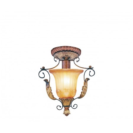 Livex Lighting Villa Verona 1 Light Verona Bronze with Aged Gold Leaf Accents Mount 8578-63