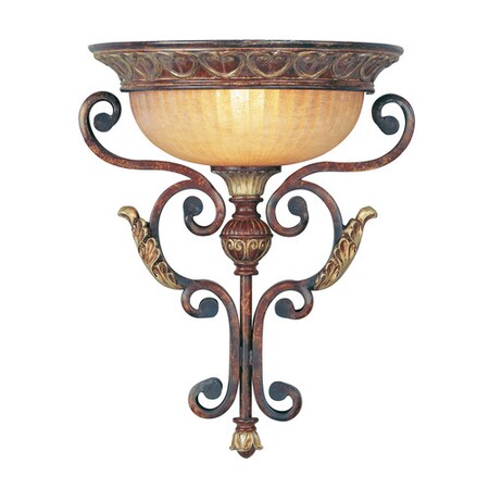 Livex Lighting Villa Verona 1 Light Verona Bronze with Aged Gold Leaf Accents Sconce 8580-63
