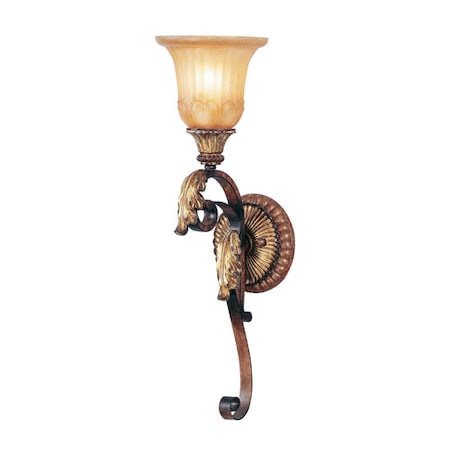 Livex Lighting Villa Verona 1 Light Verona Bronze with Aged Gold Leaf Accents Sconce 8581-63