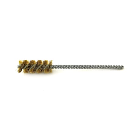 Brush Research 85B344 85 Series-For Closed Holes, .344" Dia., .005 Brass, 1.250" Brush Part, 4.5" OAL, Cut For Power 85B344