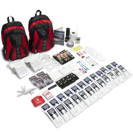 Emergency Zone Essentials Complete Kit, 4 Person, Red Backpack 860-4RA