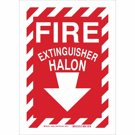 Brady Safety Sign, 10 in Height, 14 in Width, Aluminum, Rectangle, English 43298