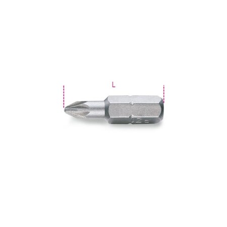 Beta Cross Head Screwdriver Bit, PZ1 008610300