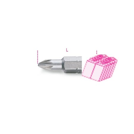Beta Cross Head Screwdriver Bit, PZ2L 008610358