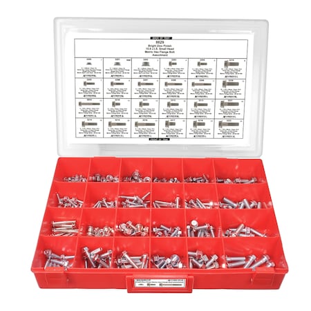 Disco Metric Hex Flange Bolt Assort 24 Hole Red Tray W/Clr Lid 8629RCP