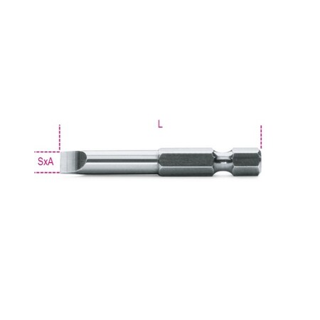 Beta Slotted Head Screwdriver Bit, 0.5x3mm 008620005