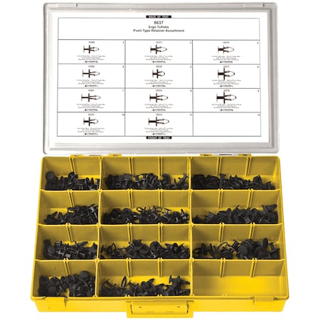 Disco Blk Nyln Ergo Tuflok Assort Adj Yel Tray W/Clr Lid 8637YCP