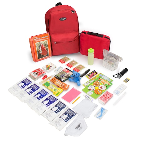 Emergency Zone Keep-Me-Safe Children's Survival Kit, Red Backpack 864-R